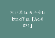 2024国际版抖音tiktok课程【Ad-0024】-副业圈