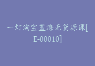 一灯淘宝蓝海无货源课[E-00010]-副业圈