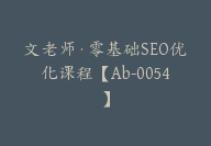 文老师·零基础SEO优化课程【Ab-0054】-副业圈