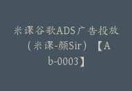 米课谷歌ADS广告投放（米课-颜Sir）【Ab-0003】-副业圈