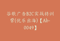 谷歌广告B2C实战特训营(优乐出海)【Ab-0049】-副业圈