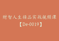 财智人生精品实战视频课【De-0019】-副业圈