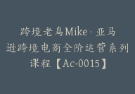 跨境老鸟Mike·亚马逊跨境电商全阶运营系列课程【Ac-0015】-副业圈