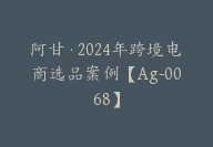 阿甘·2024年跨境电商选品案例【Ag-0068】-副业圈