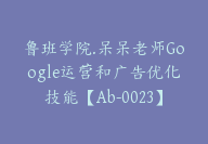 鲁班学院.呆呆老师Google运营和广告优化技能【Ab-0023】-副业圈