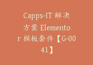 Capps-IT 解决方案 Elementor 模板套件【G-0041】-副业圈