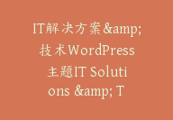 IT解决方案&技术WordPress主题IT Solutions & Technology WordPress【I-0017】-副业圈