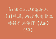 tk+独立站从0基础入门到精通，跨境电商独立站新手必学课【Aa-0050】-副业圈