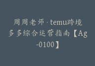 周周老师·temu跨境多多综合运营指南【Ag-0100】-副业圈