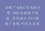 谷歌广告B2C实战特训营，500+谷歌账户经验，实战演示从0-1搭建广告账户(优乐出海.Yuan)【Ab-0055】-副业圈