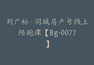 刘广标·同城房产号线上陪跑课【Bg-0077】-副业圈